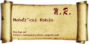 Mohácsi Robin névjegykártya